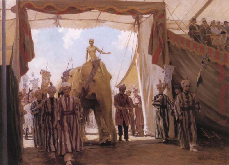 Victor C.Anderson Circus Pagant oil painting image